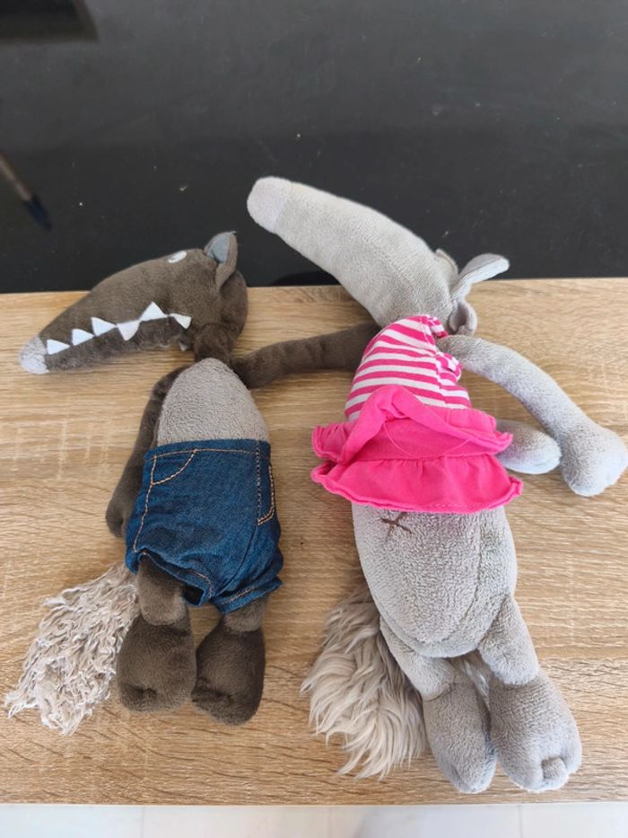 Peluches loup fille et garçon - photo numéro 2