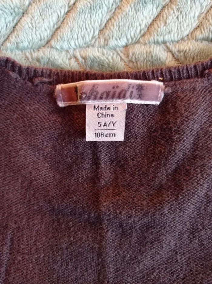 Gilet cache-coeur marron 5 ans - photo numéro 4