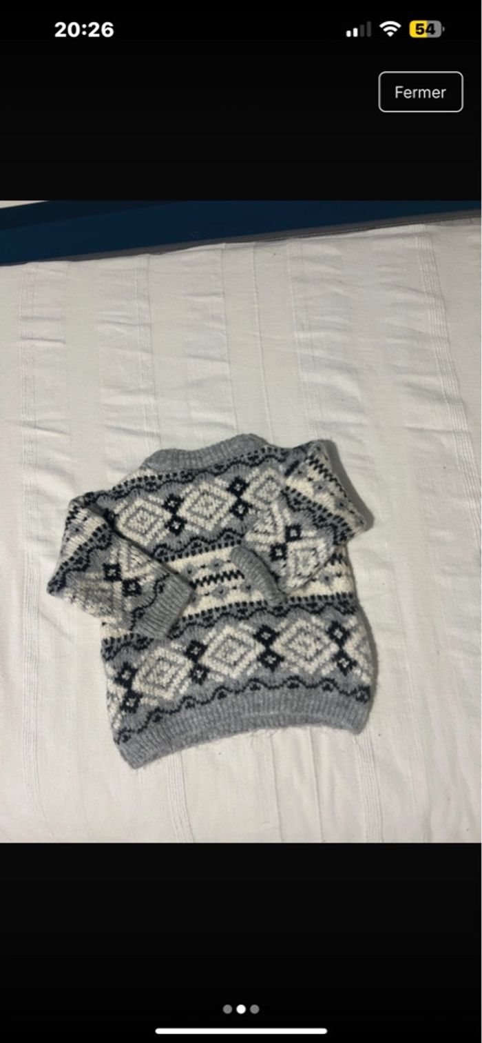 Pull en laine bébé Zara taille taille 6/9 mois - photo numéro 2