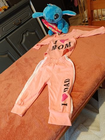 Ensemble bébé fille 0-3 mois I ❤️ Mom & I ❤️ Dad (sans marque)