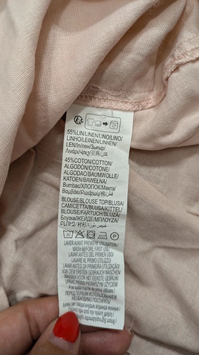 Chemise manches courte rose poudré 18 Mois - photo numéro 4