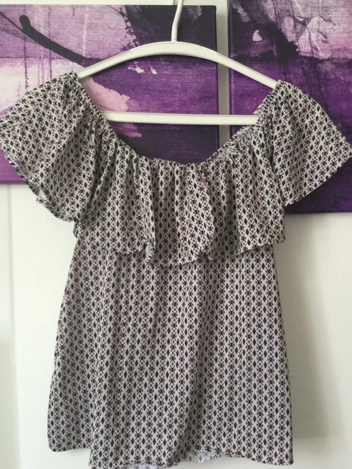Haut avec volant à motifs H&M T34
