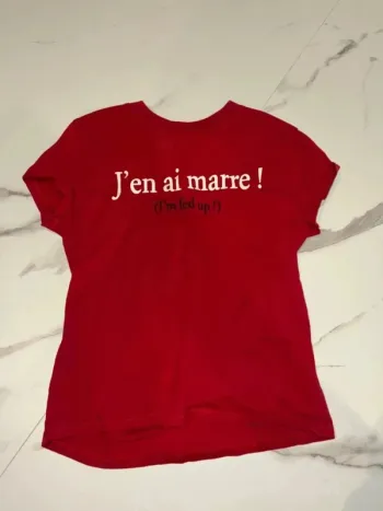 T-shirt rouge J’en ai marre – Kiabi – Taille XXS