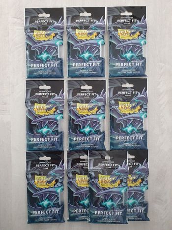 Lot de 10 paquets de 100 sleeves Dragon Shield Perfect Fit Mini 