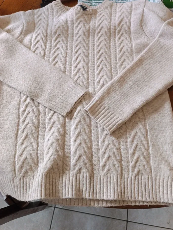 Pull torsades crème Kiabi 12A - photo numéro 4