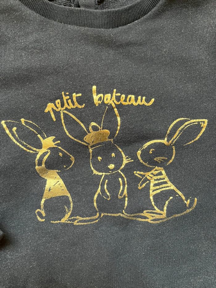 sweat marine petit bateau motif lapin - 3 ans (36 mois) - photo numéro 2