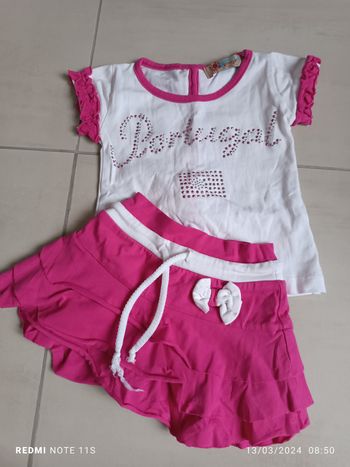 Jupe + tee-shirt manches courtes