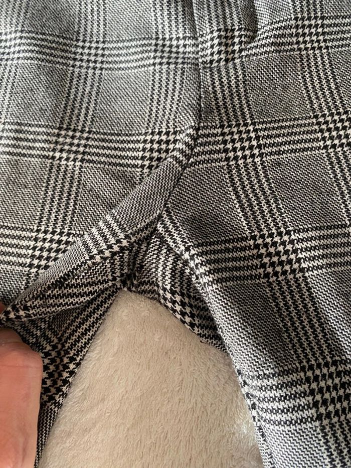 Pantalon Mango noir et blanc à carreaux taille 36 - photo numéro 4
