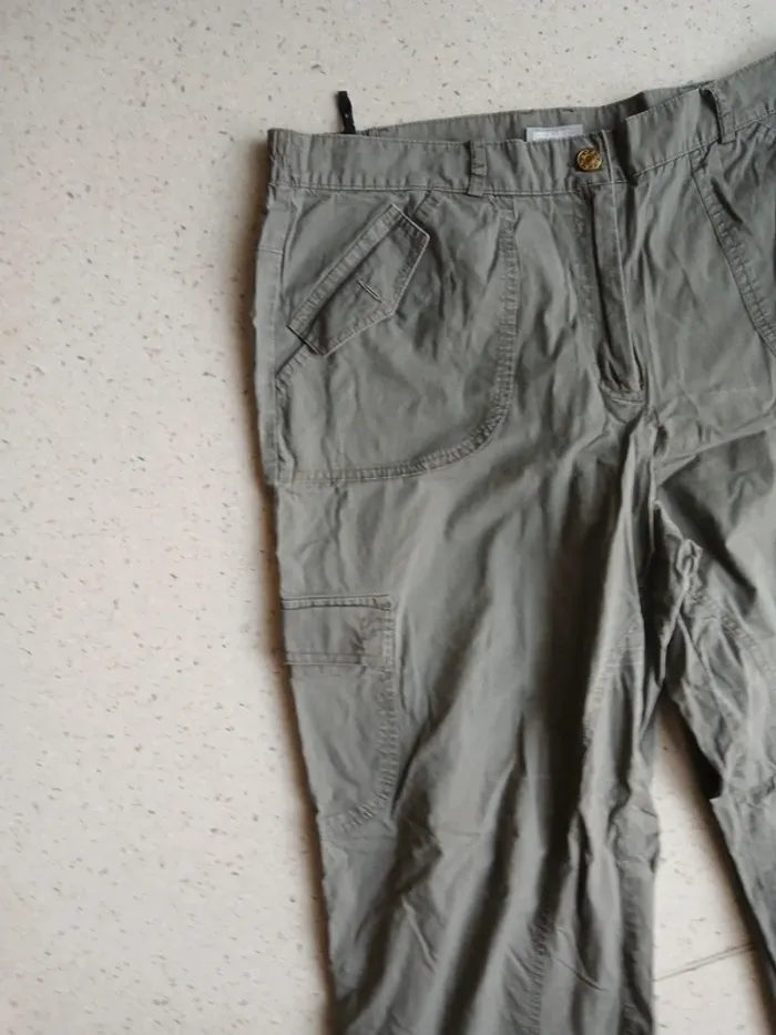 Pantalon/pantacourt kaki Blancheporte 46 - photo numéro 2