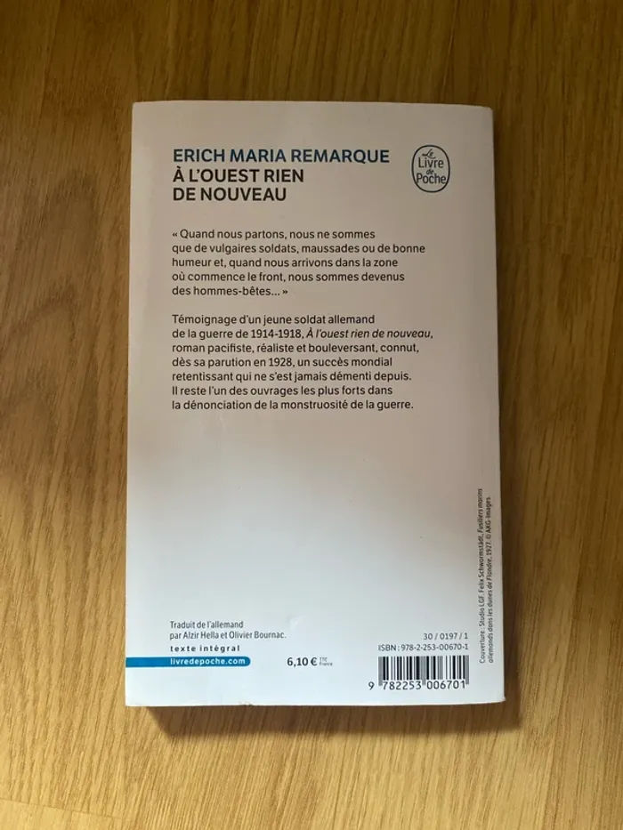 A l’ouest rien de nouveau Erich Maria Remarque - photo numéro 2