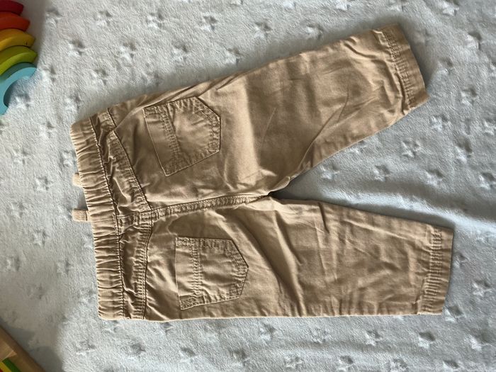 pantalon beige taille élastique et lien de serrage 6 mois kiabi - photo numéro 9