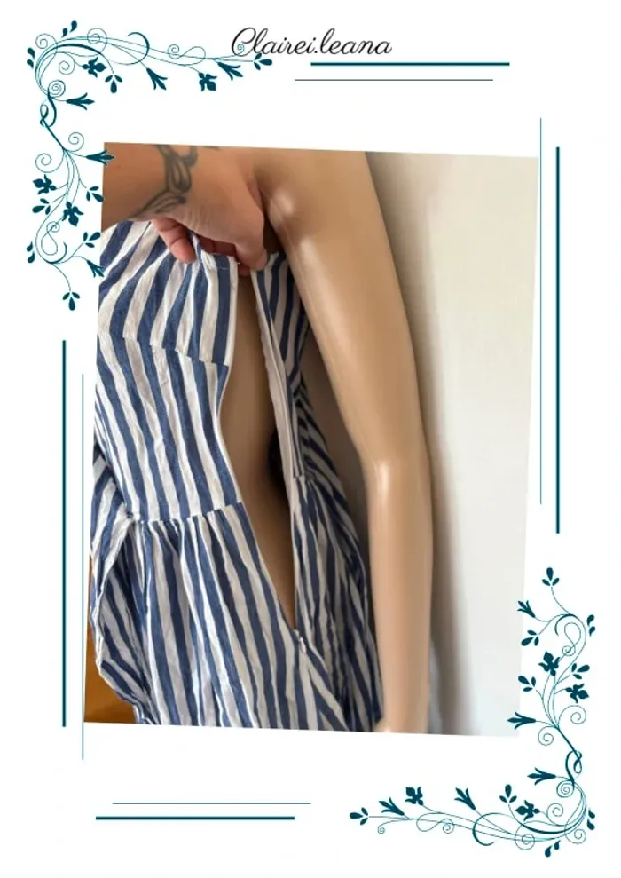 🛑robe bleu clair/blanche🛑T.36 - photo numéro 5
