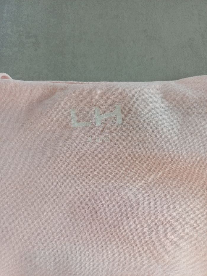 Tee-shirt manches longues rose comme neuf 4 ans La Halle - photo numéro 5