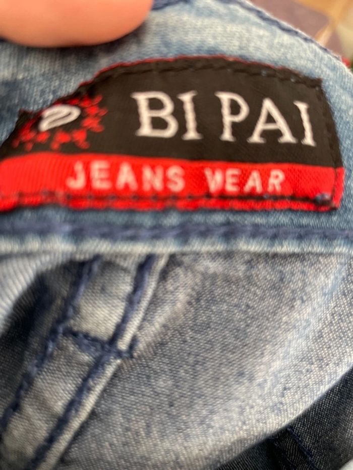 jeans droit Bipai bleu clair taille M - photo numéro 5