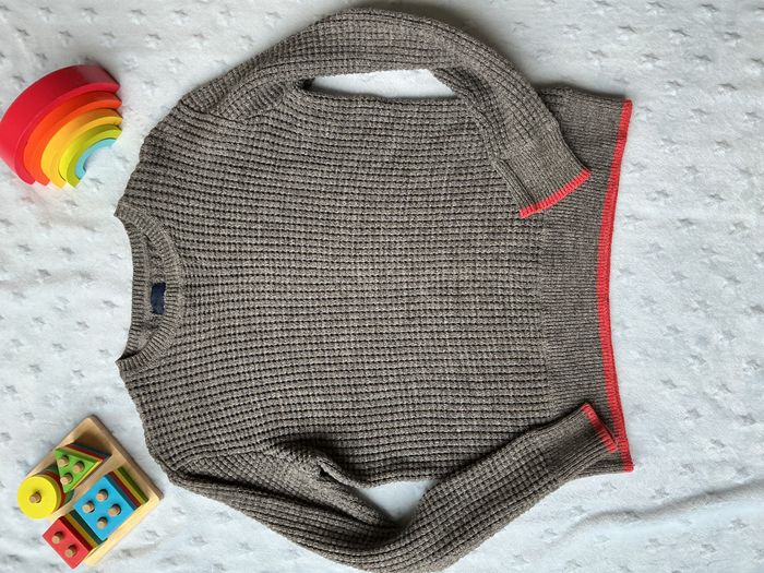 pull chaud gris et orange 12 ans gapkids - photo numéro 3