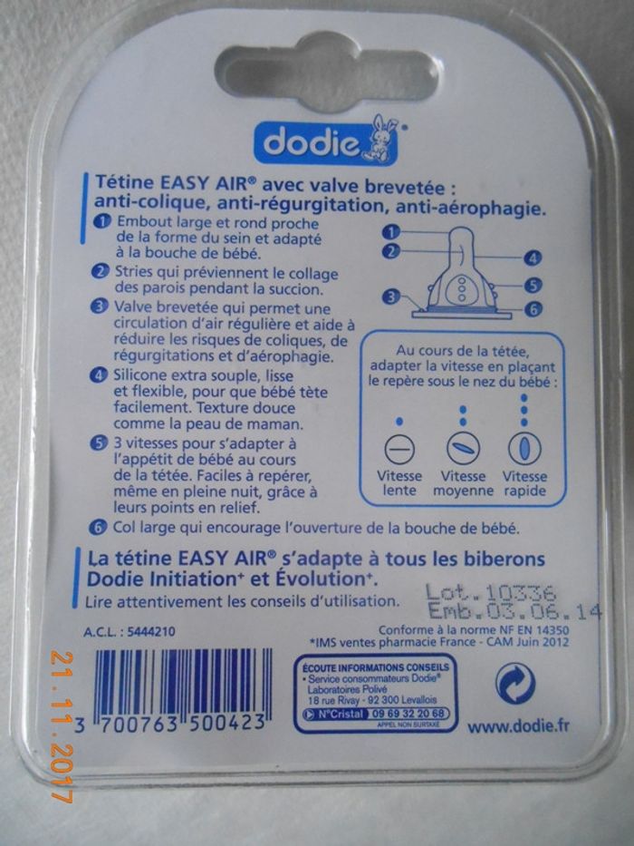 Tétines x2 Dodie 0-6 mois neuves - photo numéro 3