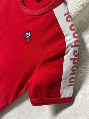 T-shirt rouge et blanc 10 ans Le coq sportif  