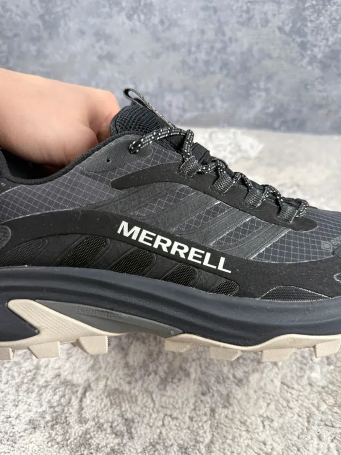 Merrell Moab Speed Gore-Tex Vibram - Black & Grey & White - photo numéro 11