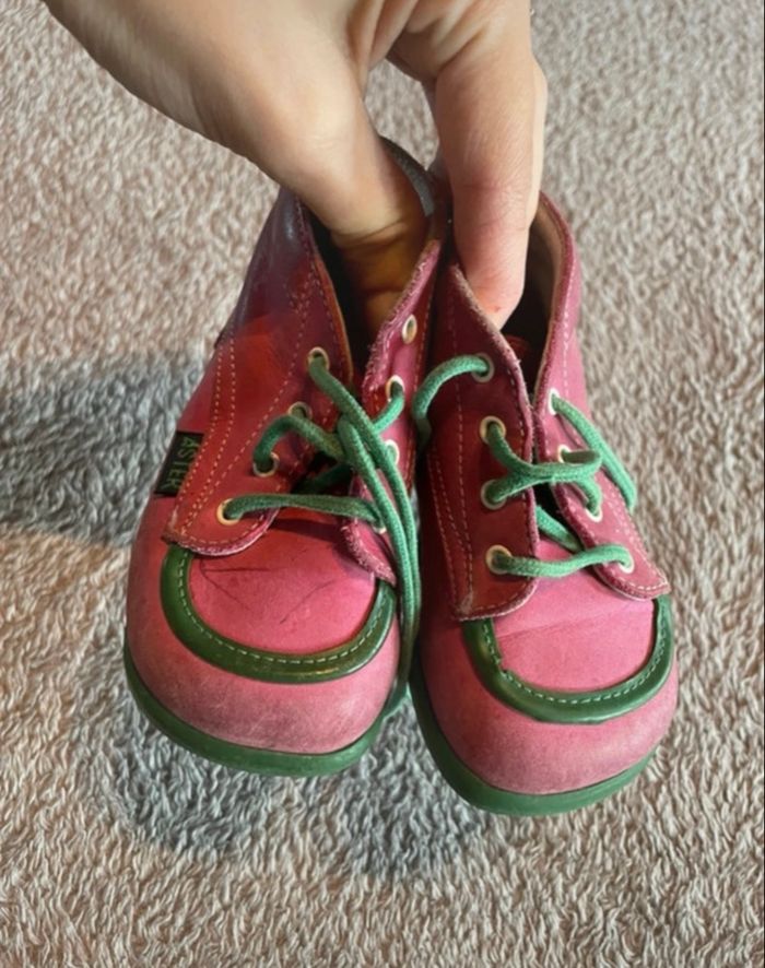 chaussures bébé fille, ASTER - pointure 20, rose & vert - photo numéro 3