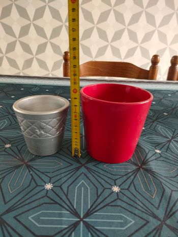 2 pots de fleurs
