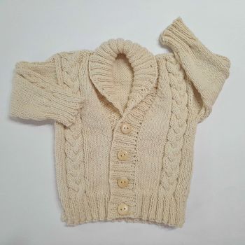 Gilet 3-6 mois NEUF modèle layette tricot bébé tricoté main