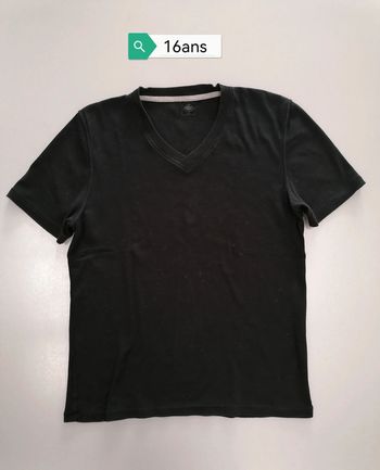 Tee-shirt noir petit bateau 16ans