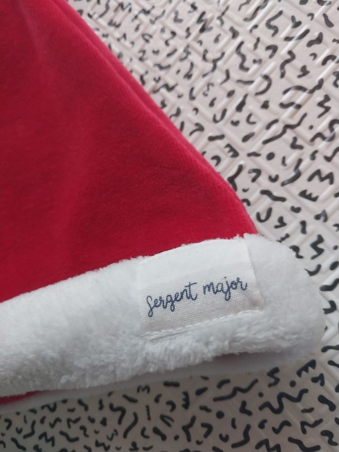 Bonnet de Noël Sergent Major rouge et blanc – 24 mois (86 cm) - photo numéro 2