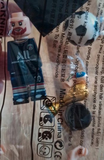 Personnage Lego football neuf Lionel Messi PSG Paris Saint-Germain