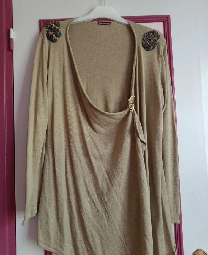 Gilet long beige T.42/44 - photo numéro 2