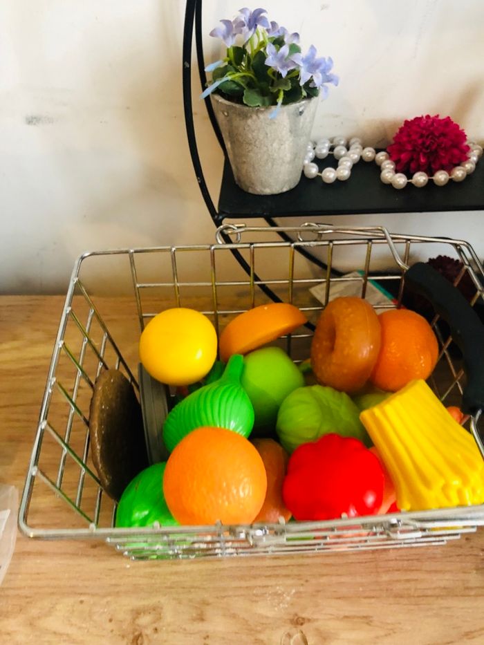 Vrai, panier, plus fruits en plastique - photo numéro 2