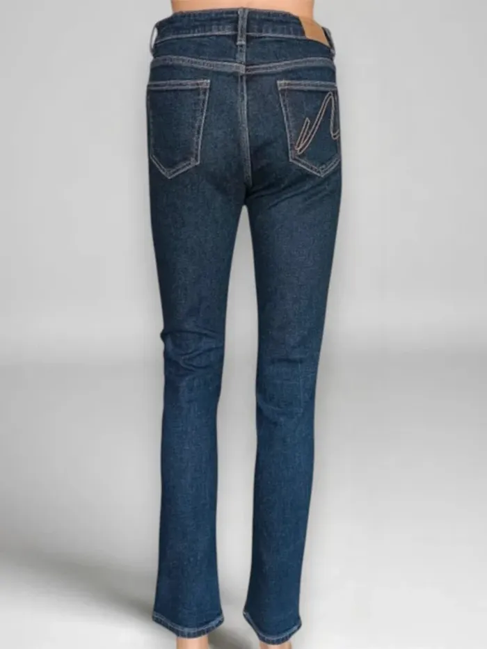jean marque francaise Nagev ,coupe slim fit ,taille haute ,texture stretch ,coton organique - photo numéro 2