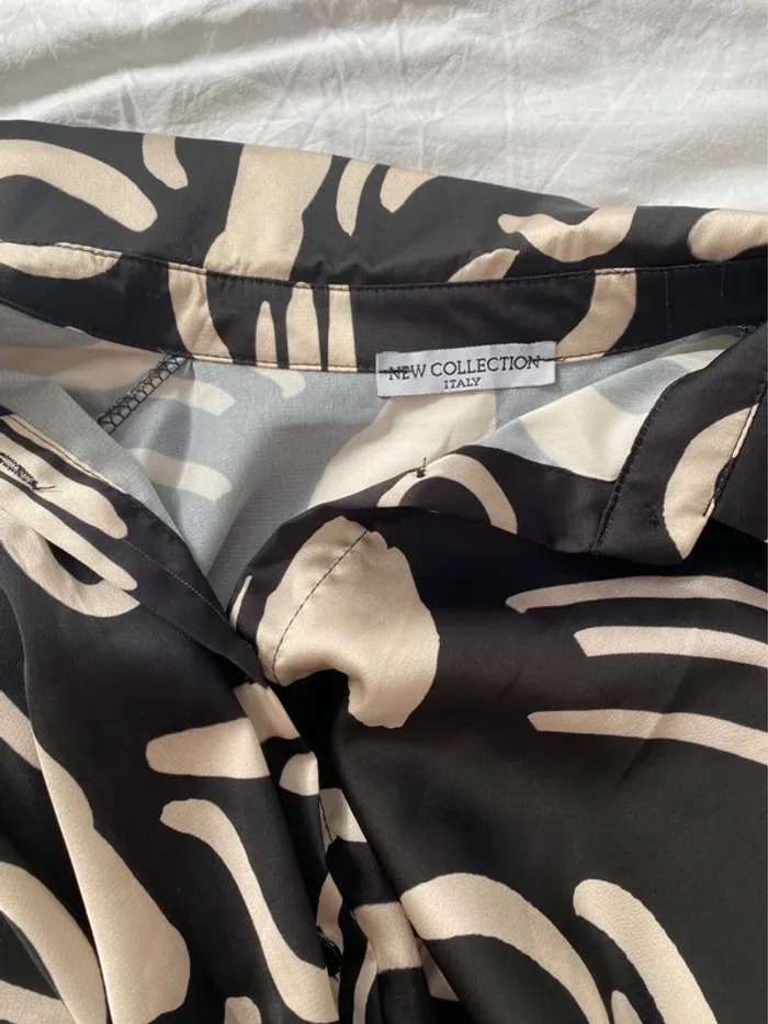 Robe satin motifs géométriques new collection - photo numéro 3