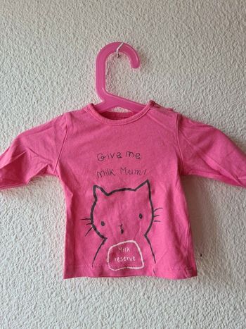 tee-shirt rose chat Kiabi