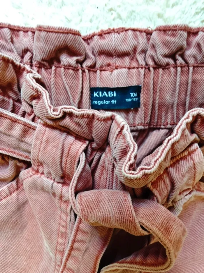 Pantalon denim rose 10 ans - photo numéro 2