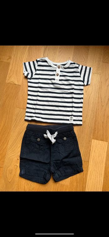 T-shirt et short été bébé garçon