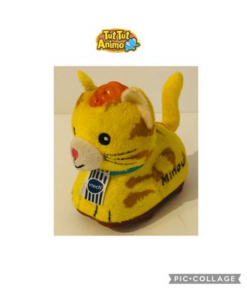 Vtech Tut Tut Animo en peluche Minou le chat tout doux cheval lion chien lapin mouton animaux animal ferme jungle bateau garage coq poule cabane magique niche chien copains bolides rare lot SOP77