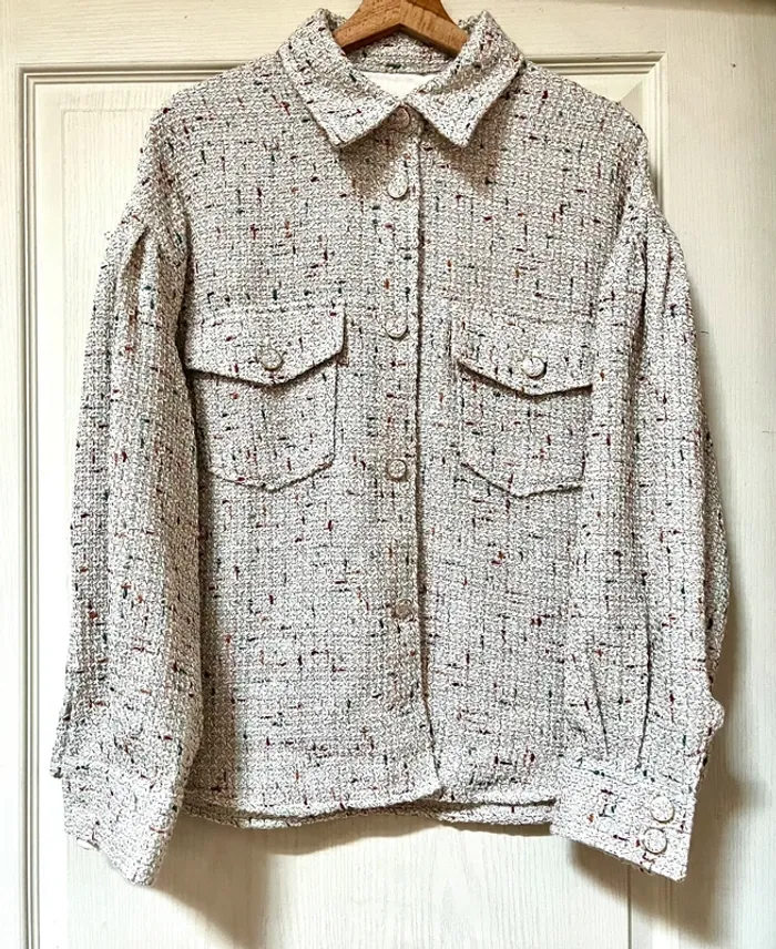 Veste chemise aspect tweed - neuve jamais portée - photo numéro 2