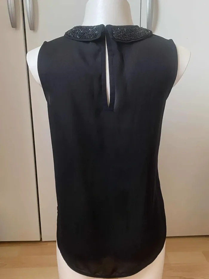 Blouse sans manches col claudine à perles 36 Kiabi - photo numéro 6