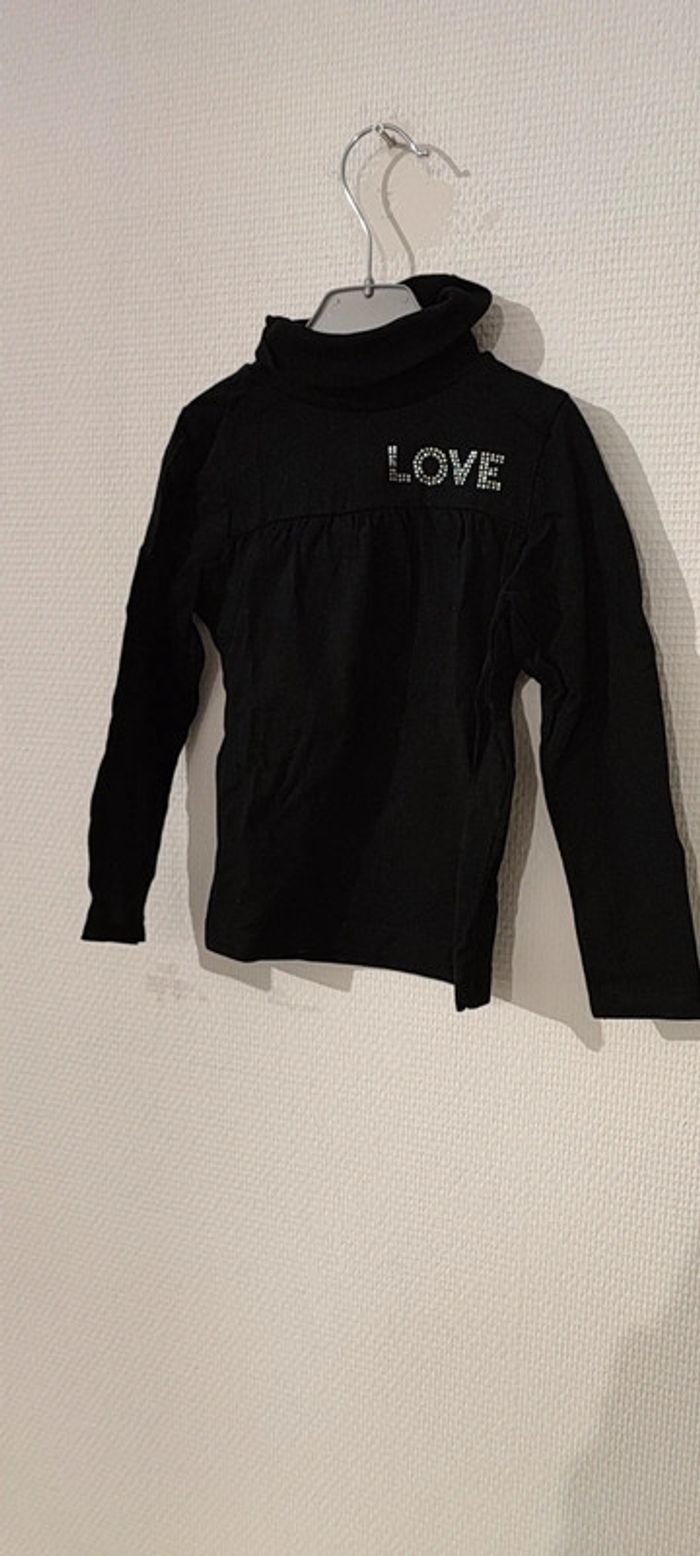 Pull col roulé fille 4 ans