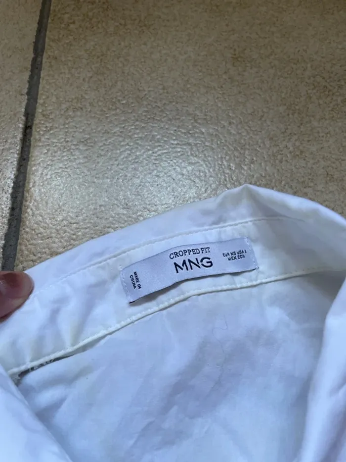 Chemisier cropped fit Mango taille XS - photo numéro 3