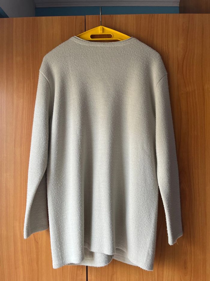 Gilet long gris grande taille - photo numéro 5