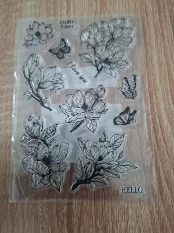 Set tampons silicone, thème floral