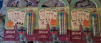 Lot de 3 petit cahiers de coloriage Stitch