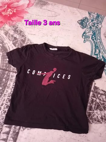 Tee-shirt noir en 3 ans Complices 