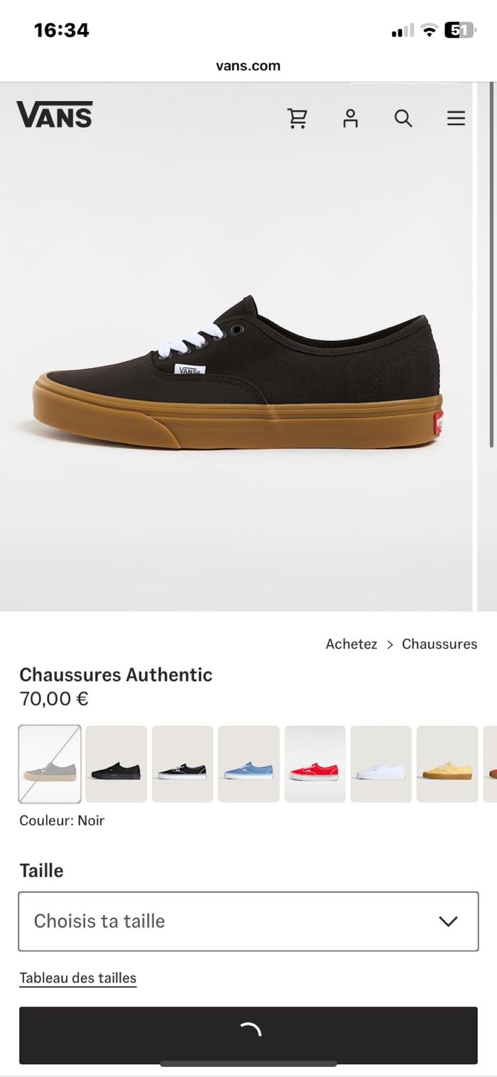 Vans taille 38 femme