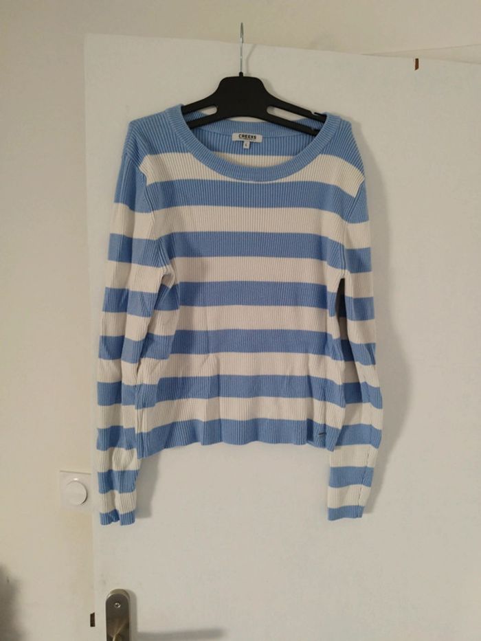 Pull creeks rayé taille L