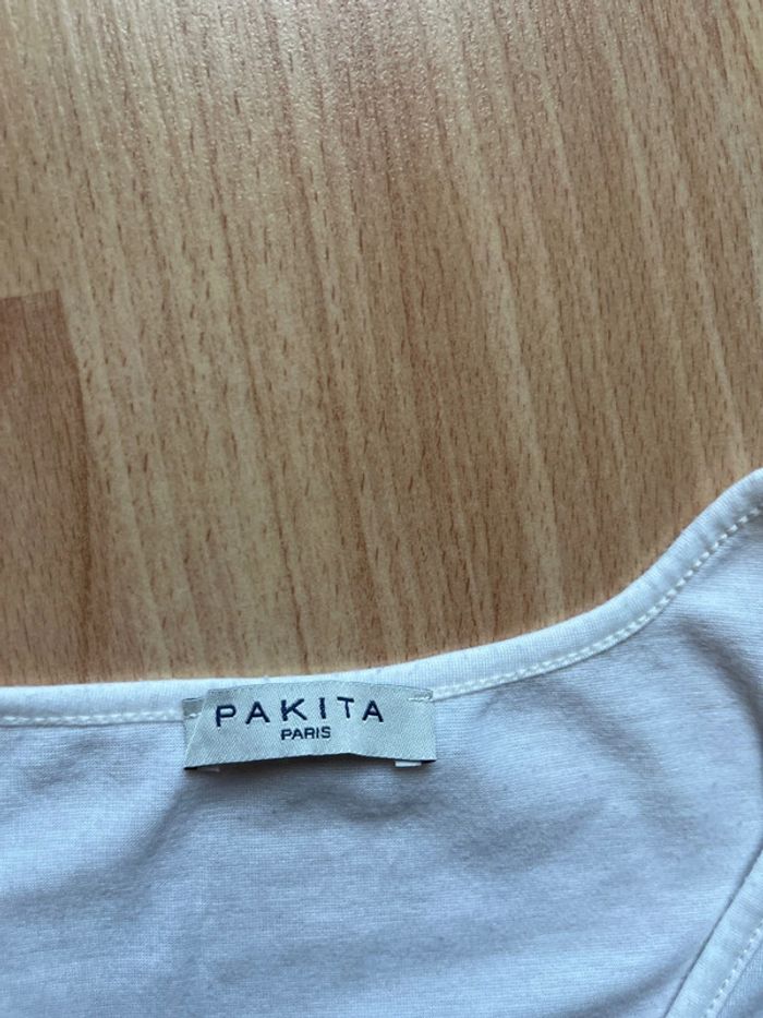 Débardeur imprimé Pakita Paris / S / Blanc / Excellent état - photo numéro 2