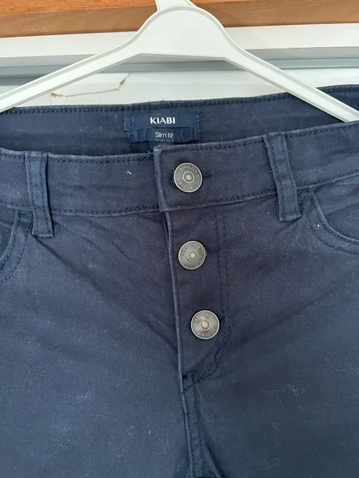Pantalon coupe slim bleu marine Kiabi - photo numéro 3