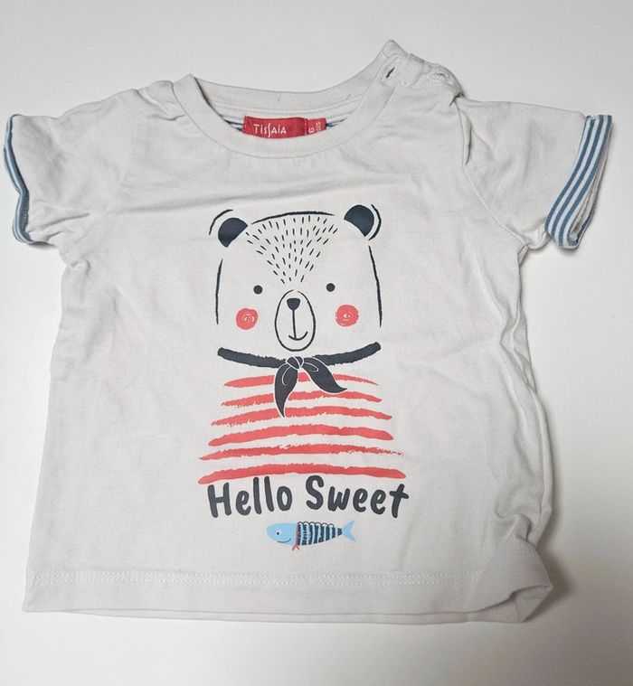 Lot de 3 t-shirts taille 6 mois - photo numéro 2