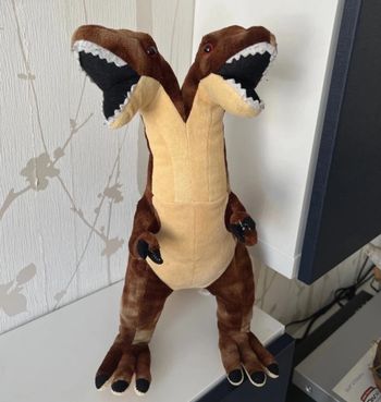 Dinosaure 2 têtes doudou peluche